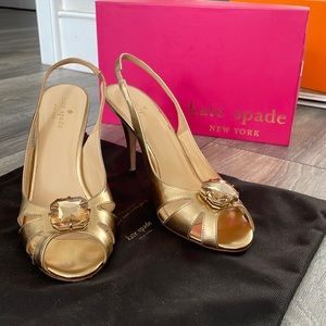 Kate Spade golden sandals size 8